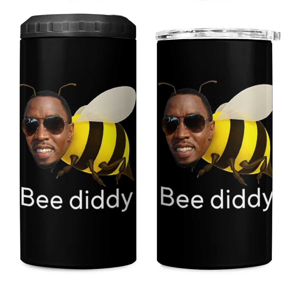 Bee Diddy 4 in 1 Can Cooler Tumbler Funny Weirdcore Dark Humor Internet Memes Gen-Z - Wonder Print Shop