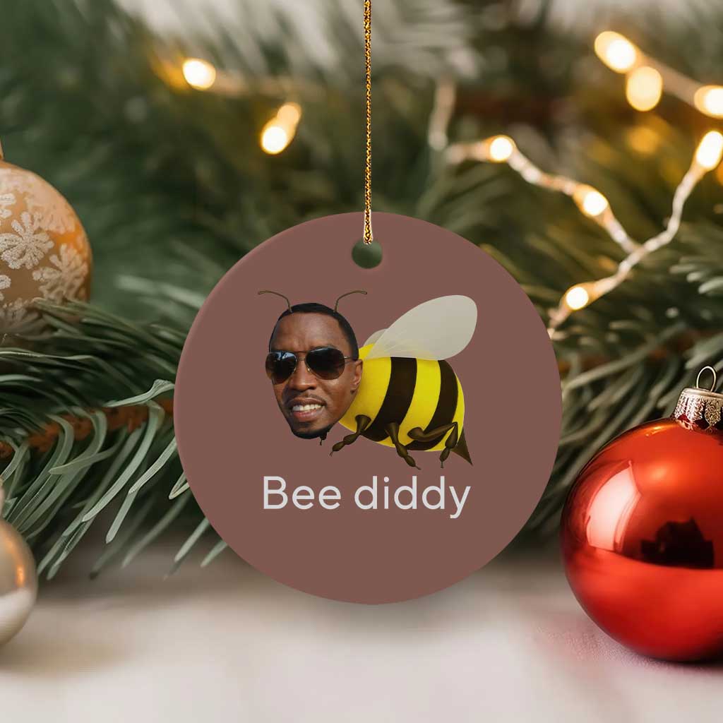 Bee Diddy Ceramic Ornament Funny Weirdcore Dark Humor Internet Memes Gen-Z - Wonder Print Shop