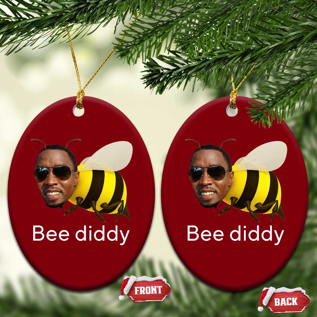 Bee Diddy Ceramic Ornament Funny Weirdcore Dark Humor Internet Memes Gen-Z - Wonder Print Shop
