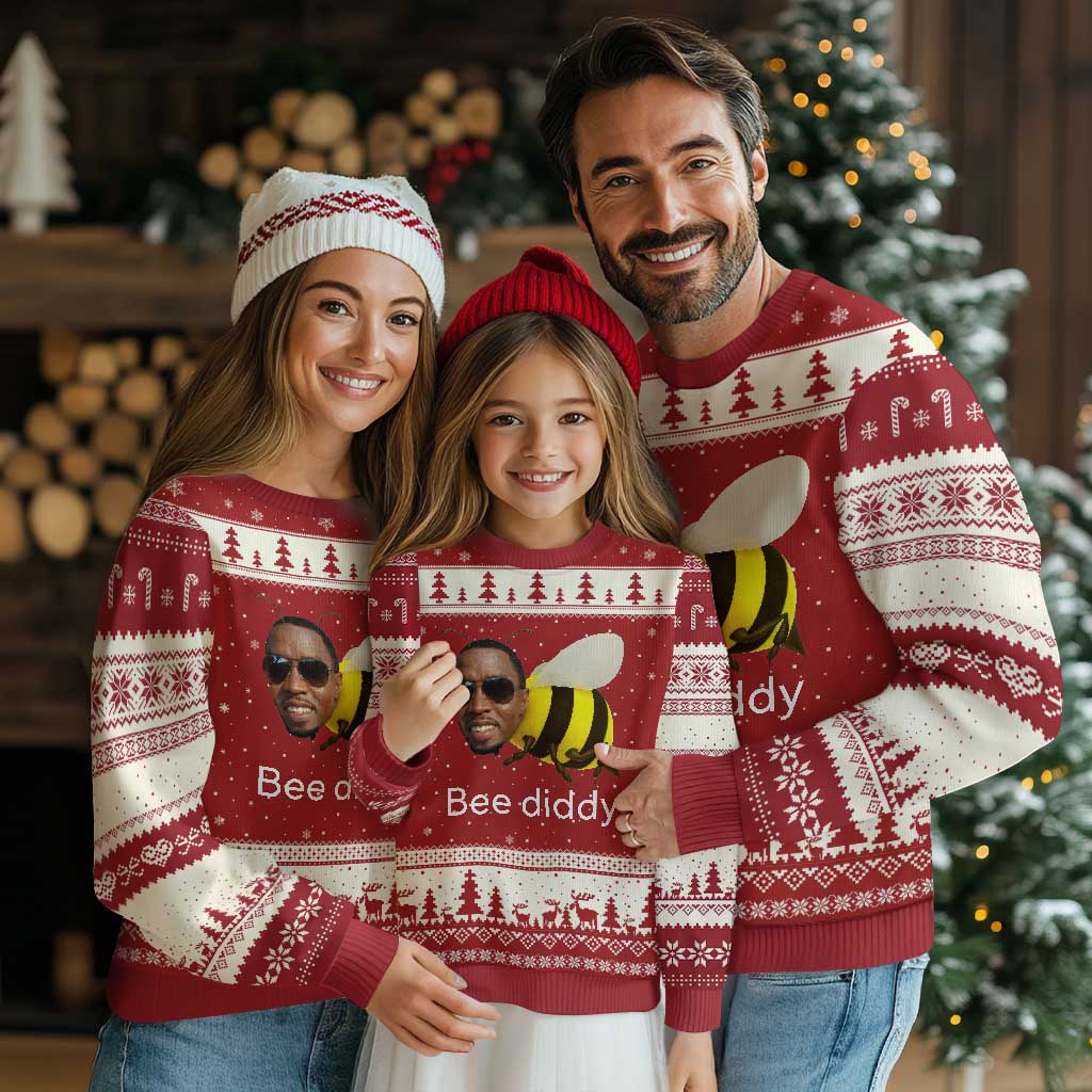 Bee Diddy Ugly Christmas Sweater Funny Weirdcore Dark Humor Internet Memes Gen-Z - Wonder Print Shop