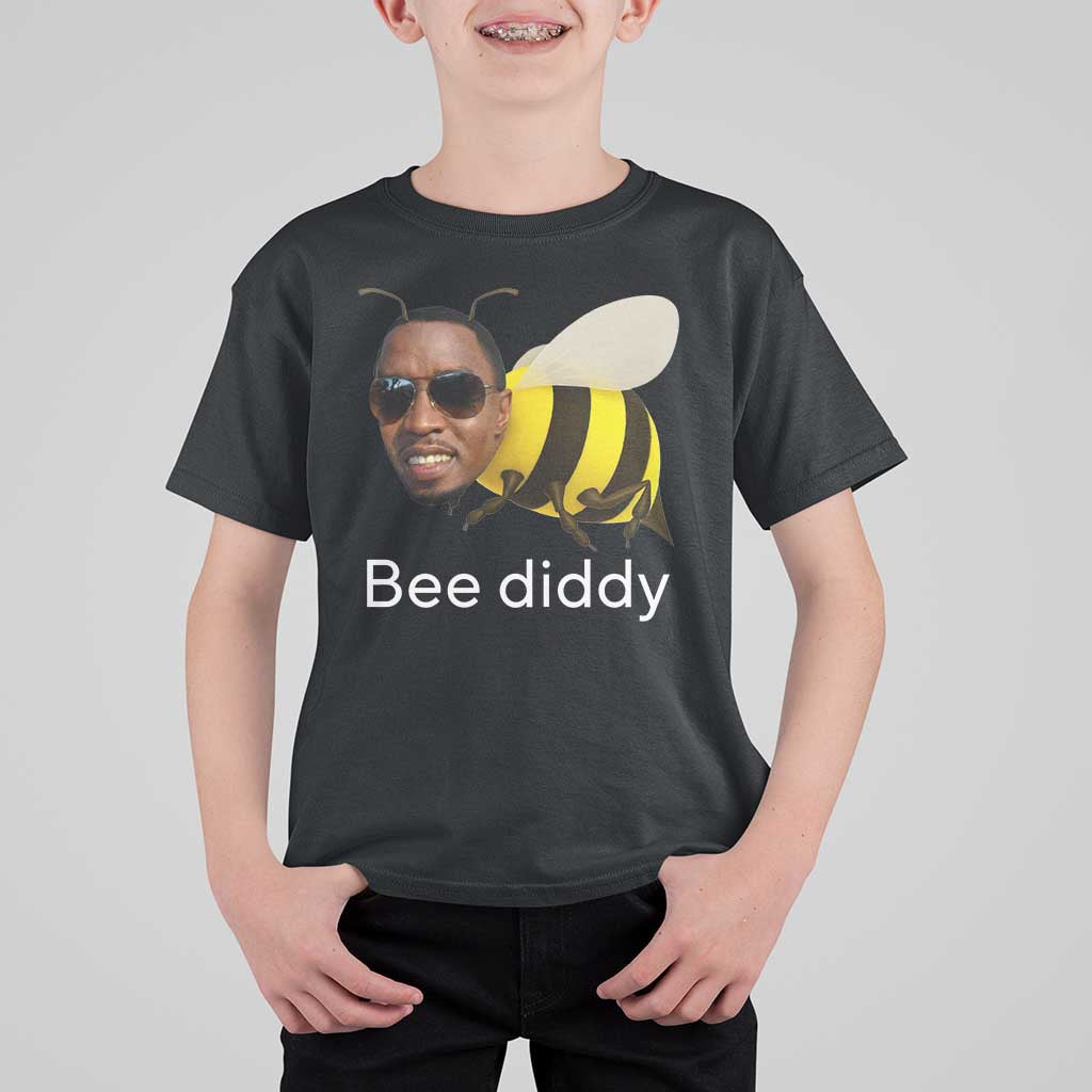 Bee Diddy T Shirt For Kid Funny Weirdcore Dark Humor Internet Memes Gen-Z - Wonder Print Shop