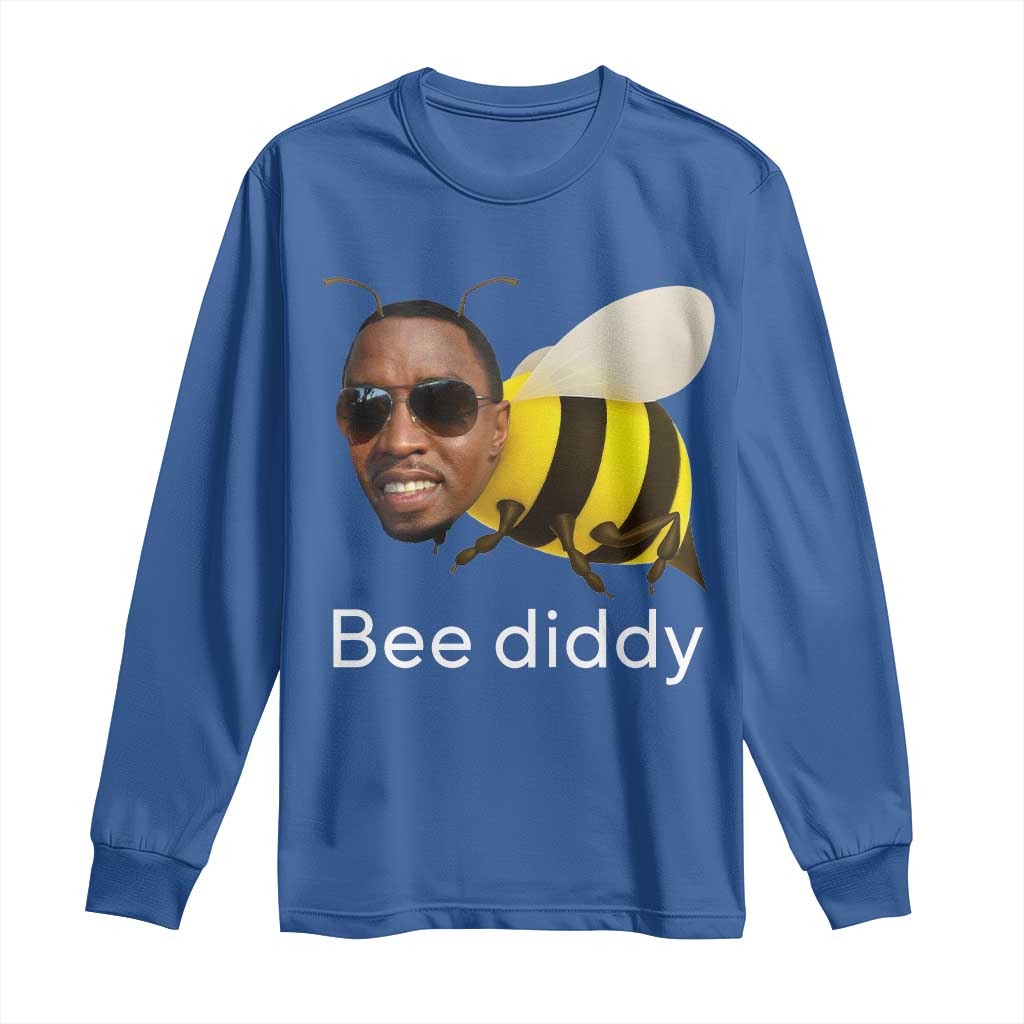 Bee Diddy Long Sleeve Shirt Funny Weirdcore Dark Humor Internet Memes Gen-Z - Wonder Print Shop