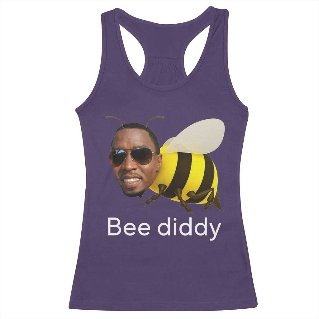 Bee Diddy Racerback Tank Top Funny Weirdcore Dark Humor Internet Memes Gen-Z - Wonder Print Shop