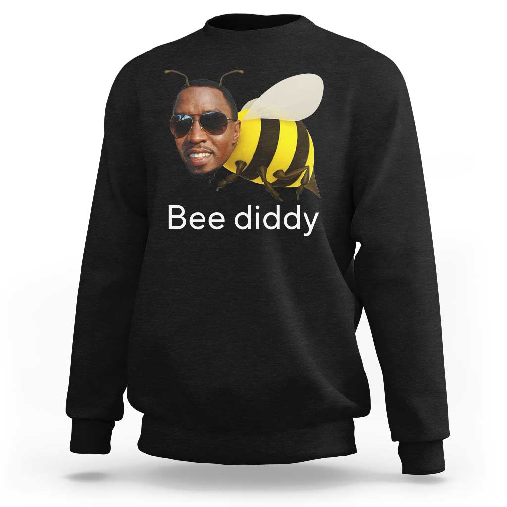 Bee Diddy Sweatshirt Funny Weirdcore Dark Humor Internet Memes Gen-Z - Wonder Print Shop