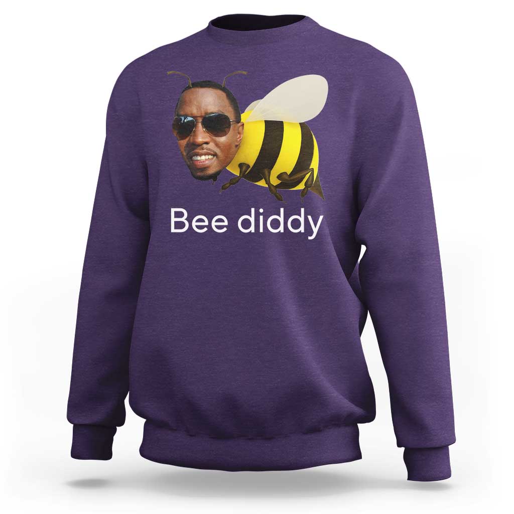 Bee Diddy Sweatshirt Funny Weirdcore Dark Humor Internet Memes Gen-Z - Wonder Print Shop
