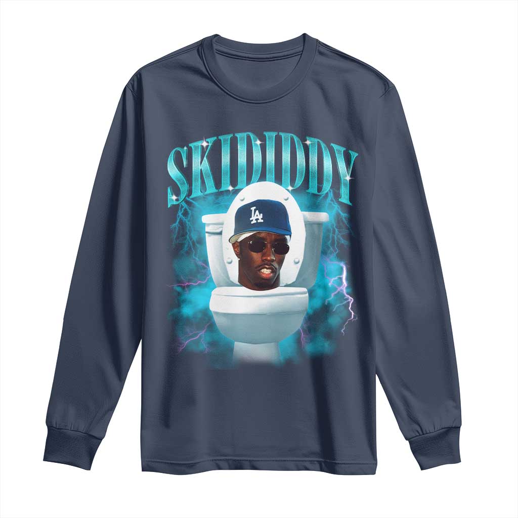 Funny Diddy Long Sleeve Shirt Diddy Skibidi Toilet Bootleg Meme - Wonder Print Shop