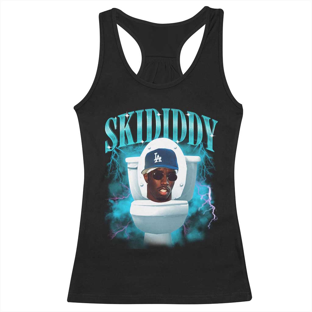 Funny Diddy Racerback Tank Top Diddy Skibidi Toilet Bootleg Meme - Wonder Print Shop