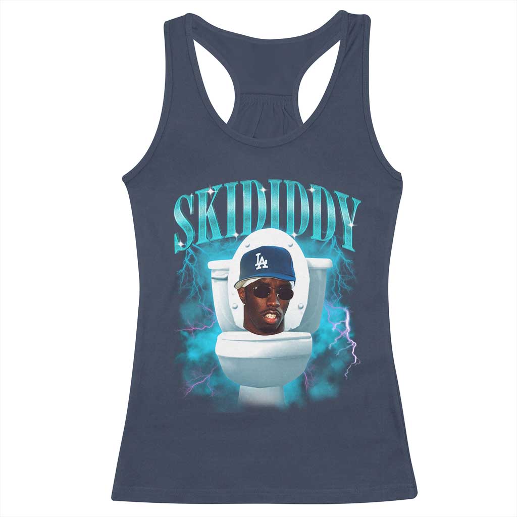 Funny Diddy Racerback Tank Top Diddy Skibidi Toilet Bootleg Meme - Wonder Print Shop