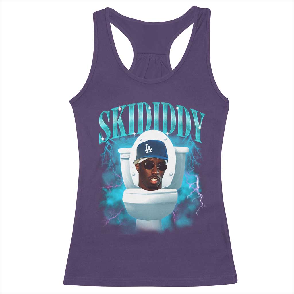 Funny Diddy Racerback Tank Top Diddy Skibidi Toilet Bootleg Meme - Wonder Print Shop