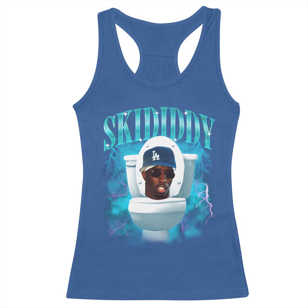 Funny Diddy Racerback Tank Top Diddy Skibidi Toilet Bootleg Meme - Wonder Print Shop