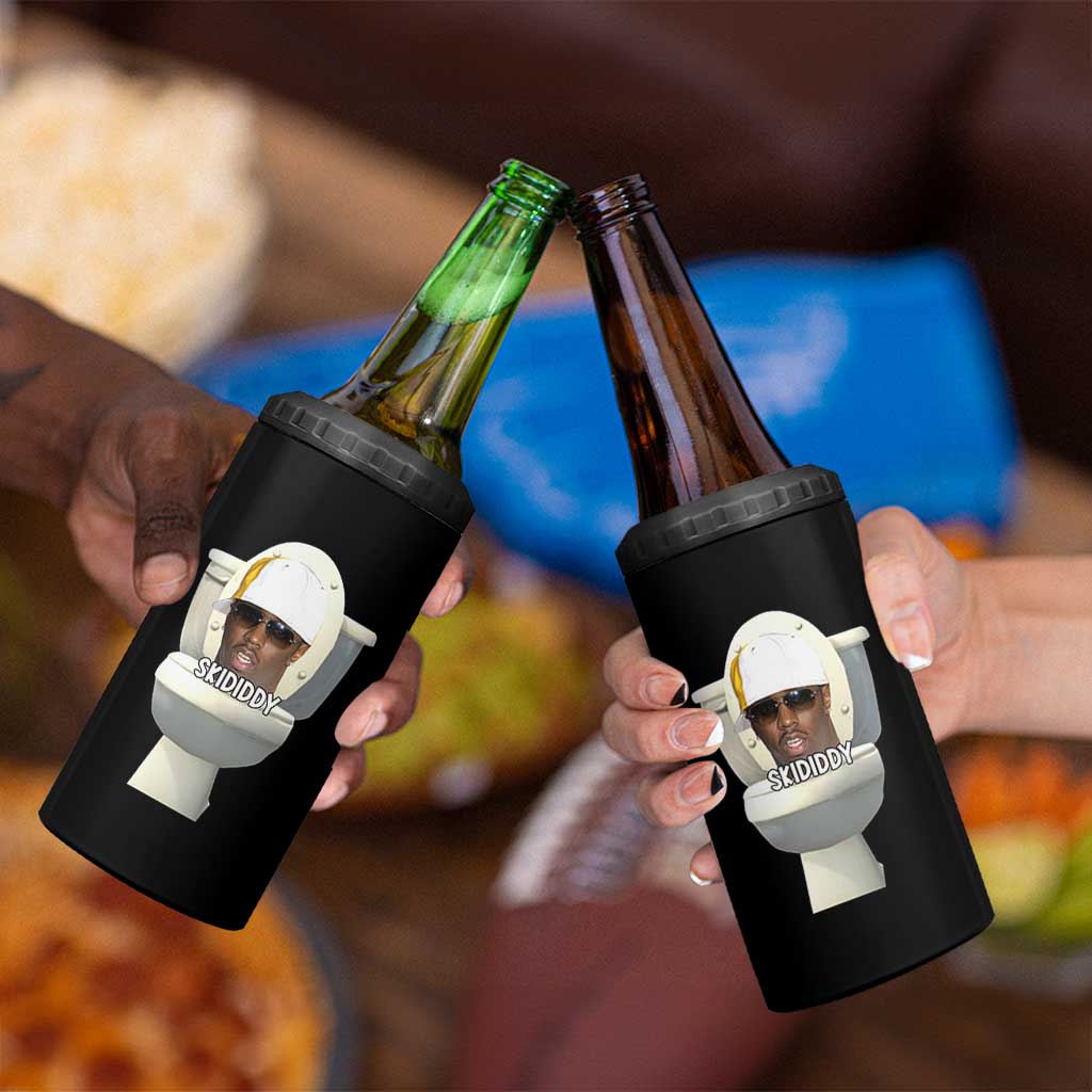 Funny Diddy 4 in 1 Can Cooler Tumbler Diddy Skibidi Toilet Meme - Wonder Print Shop
