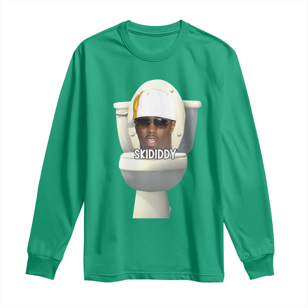Funny Diddy Long Sleeve Shirt Diddy Skibidi Toilet Meme - Wonder Print Shop