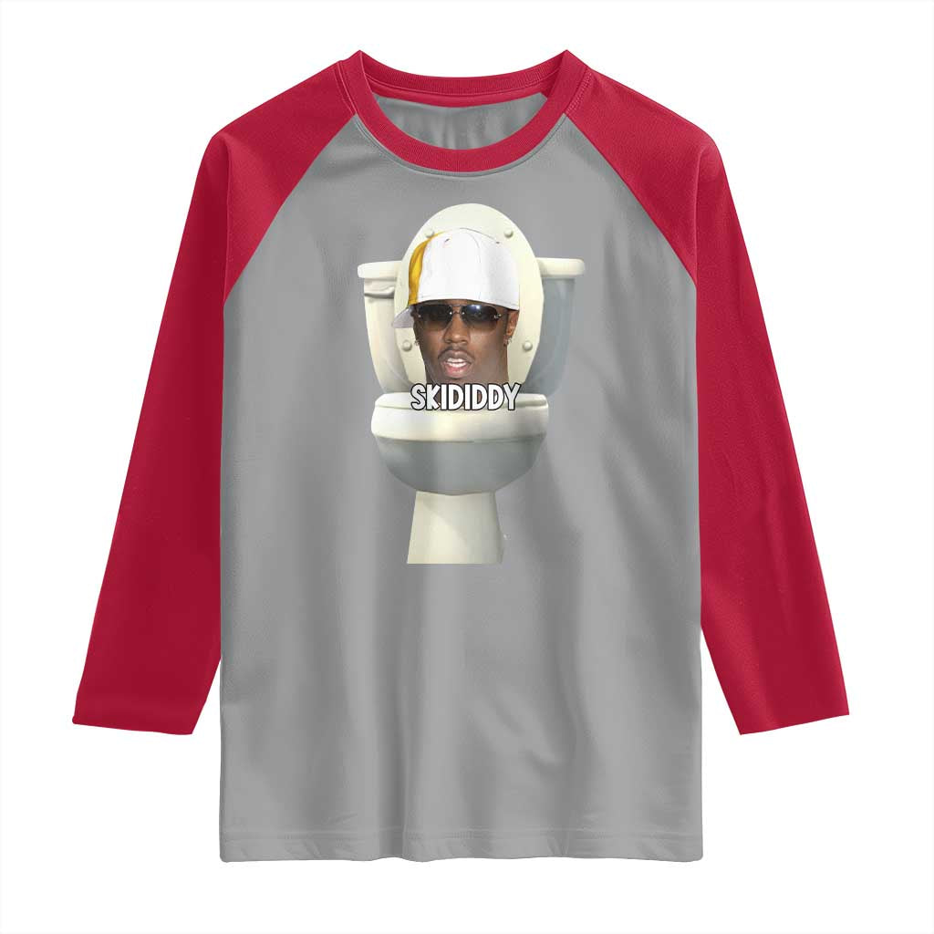 Funny Diddy Raglan Shirt Diddy Skibidi Toilet Meme - Wonder Print Shop