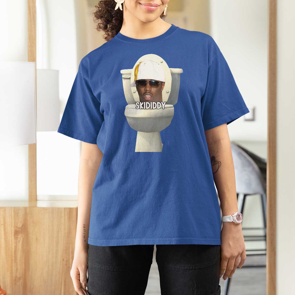 Funny Diddy T Shirt For Women Diddy Skibidi Toilet Meme - Wonder Print Shop