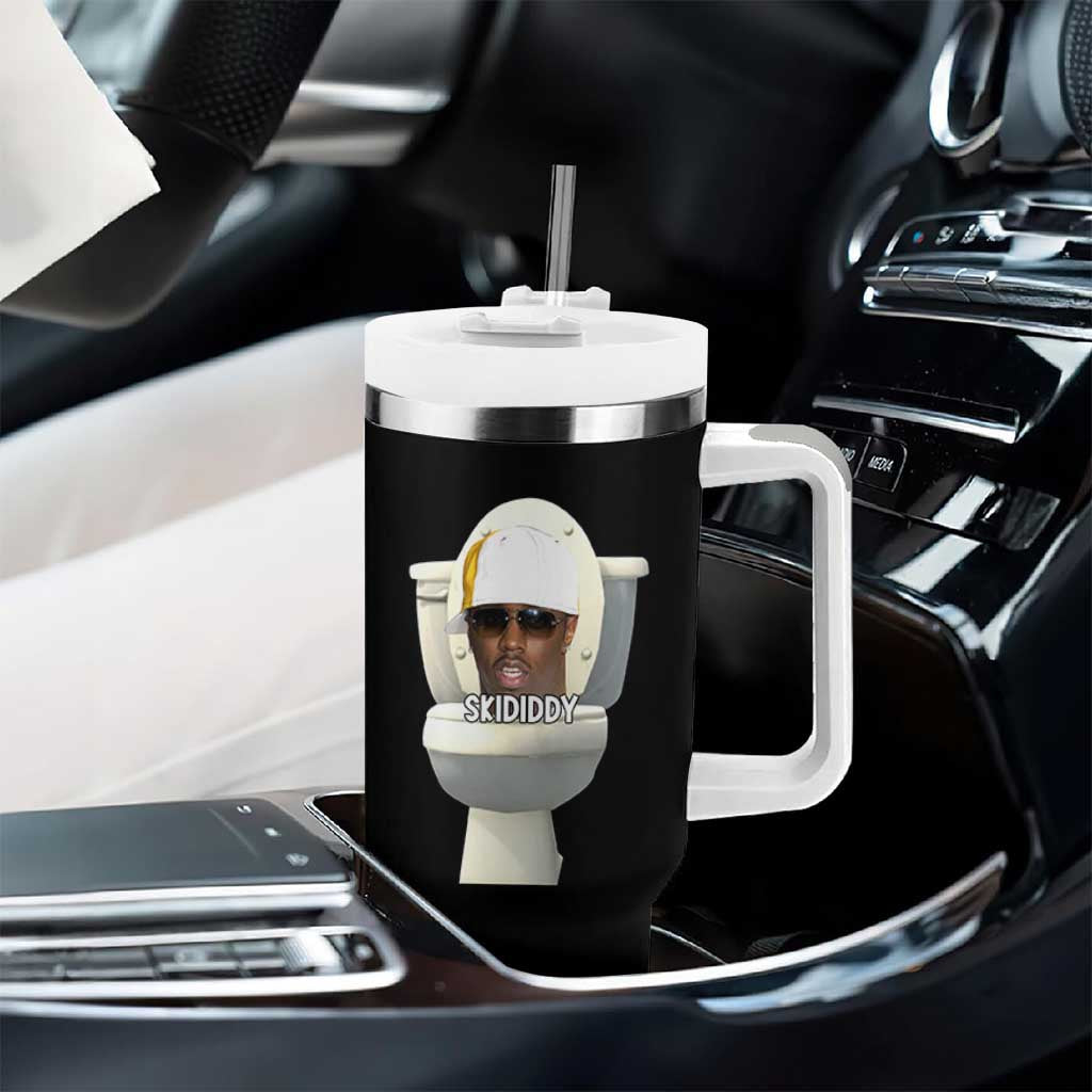 Funny Diddy Tumbler With Handle Diddy Skibidi Toilet Meme - Wonder Print Shop