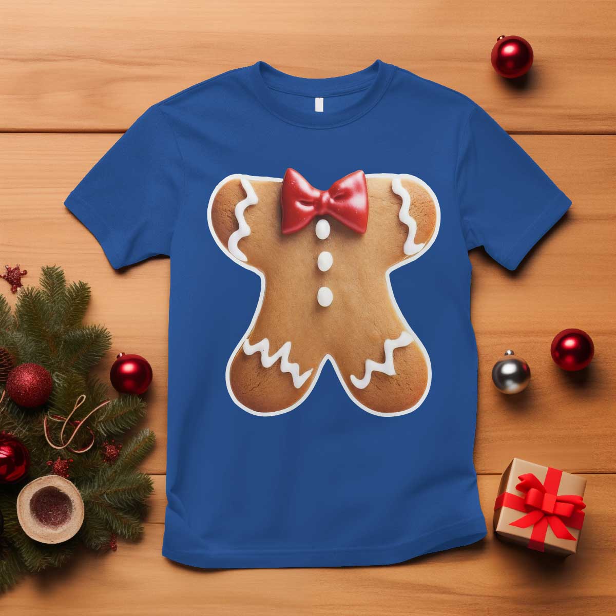 Gingerbread Man T Shirt Christmas Cookie Costume - Wonder Print Shop