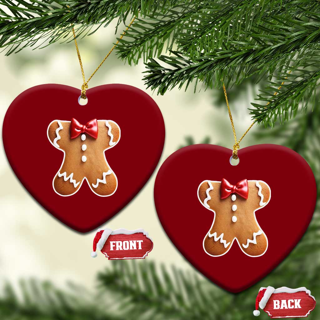 Gingerbread Man Ceramic Ornament Christmas Cookie Costume - Wonder Print Shop