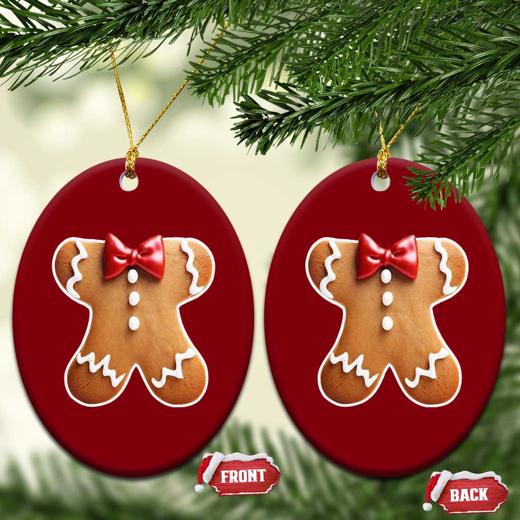 Gingerbread Man Ceramic Ornament Christmas Cookie Costume - Wonder Print Shop