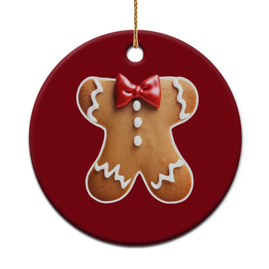 Gingerbread Man Ceramic Ornament Christmas Cookie Costume - Wonder Print Shop