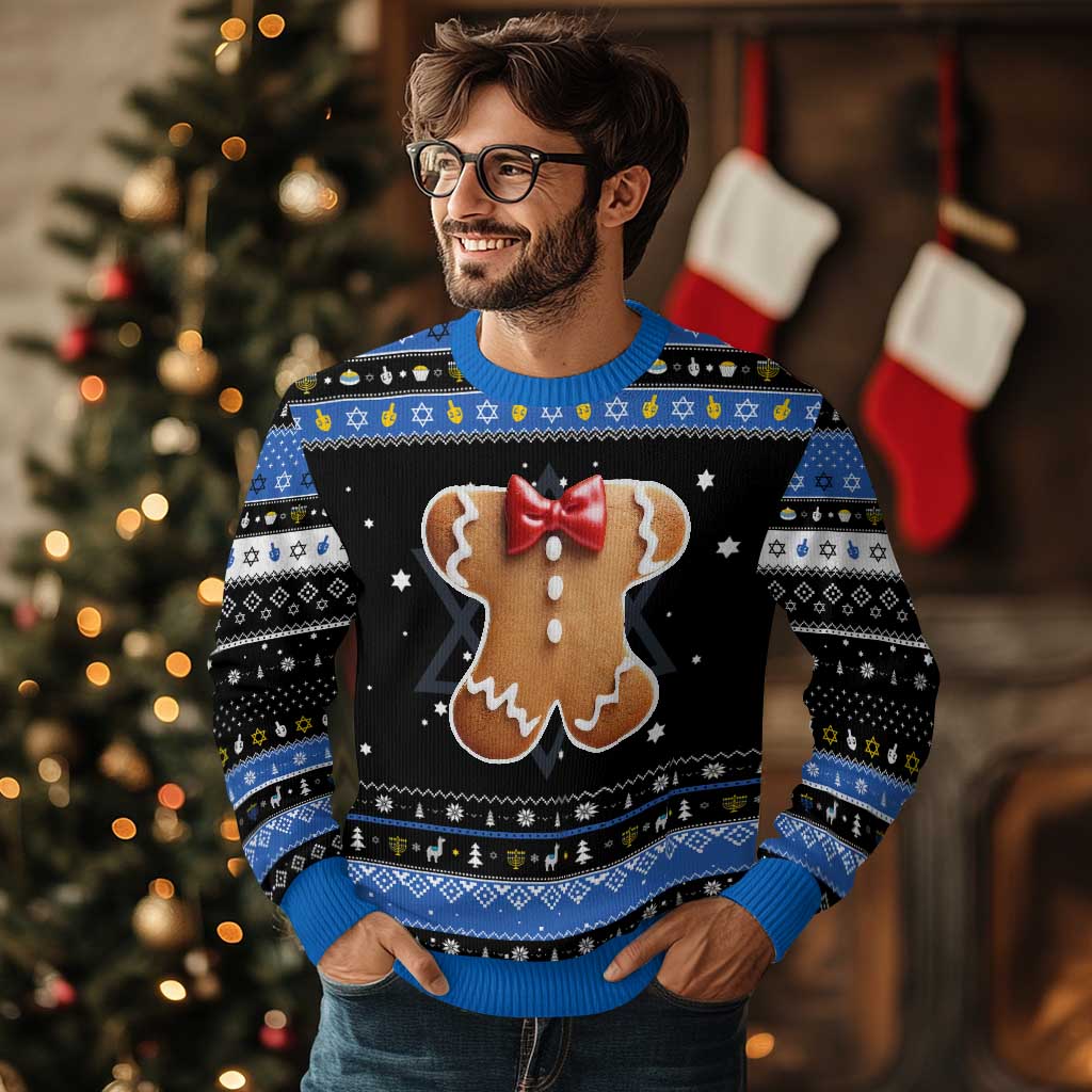 Gingerbread Man Hanukkah Ugly Sweater Christmas Cookie Costume - Wonder Print Shop