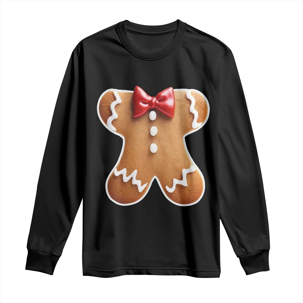 Gingerbread Man Long Sleeve Shirt Christmas Cookie Costume - Wonder Print Shop