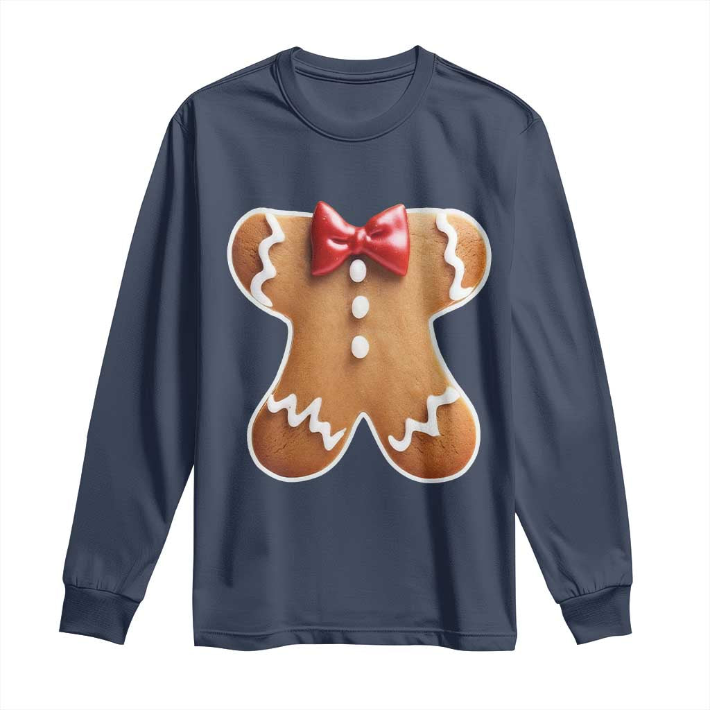 Gingerbread Man Long Sleeve Shirt Christmas Cookie Costume - Wonder Print Shop