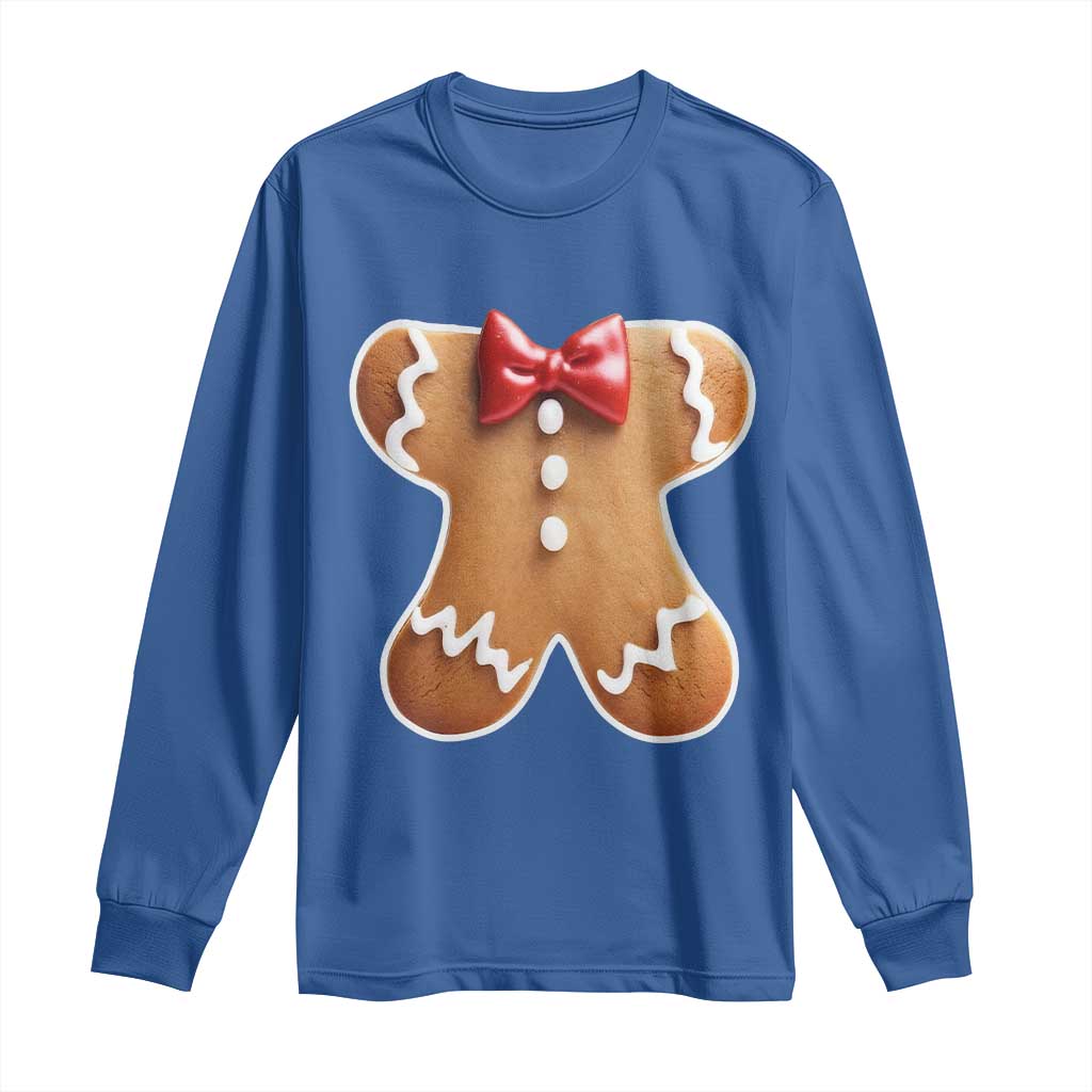 Gingerbread Man Long Sleeve Shirt Christmas Cookie Costume - Wonder Print Shop