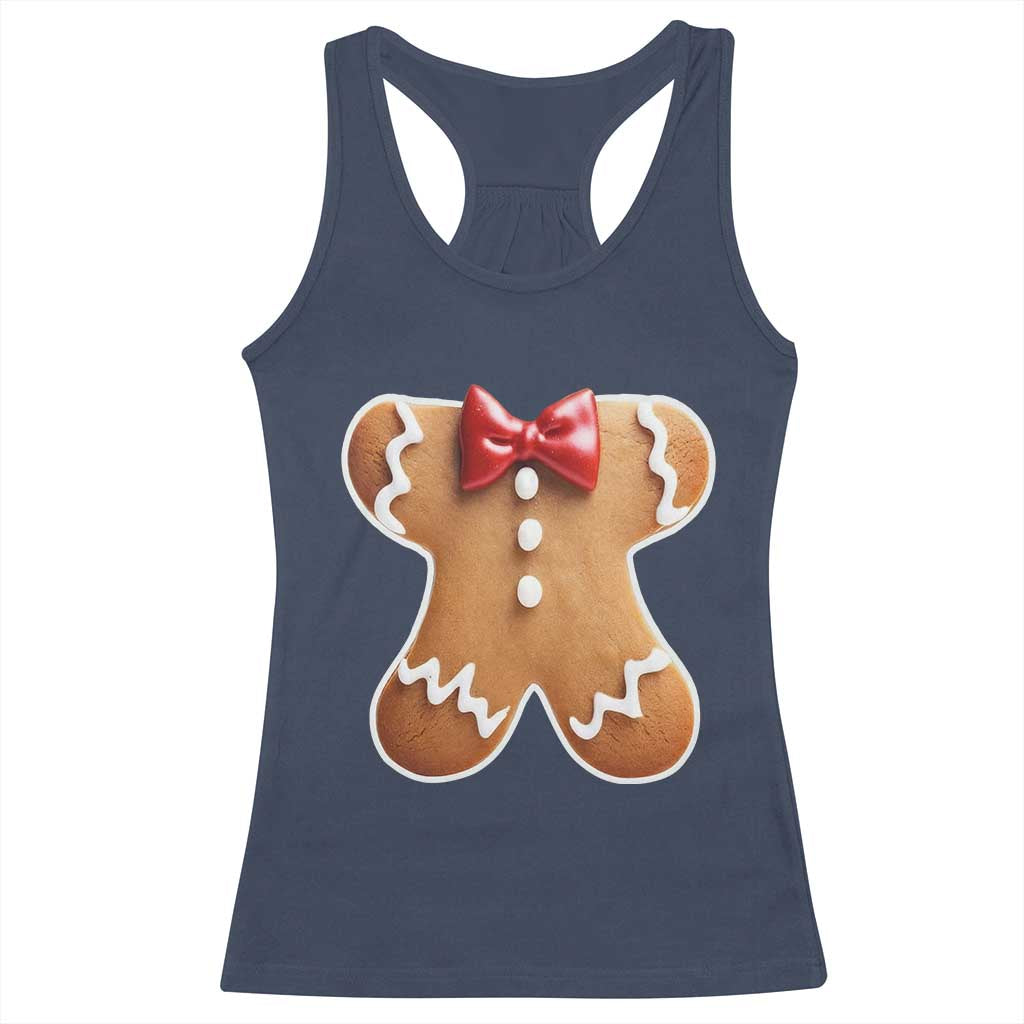 Gingerbread Man Racerback Tank Top Christmas Cookie Costume - Wonder Print Shop
