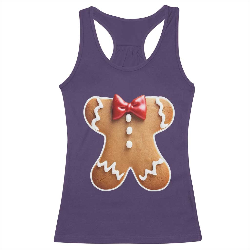Gingerbread Man Racerback Tank Top Christmas Cookie Costume - Wonder Print Shop