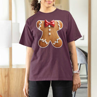 Gingerbread Man T Shirt For Women Christmas Cookie Costume - Wonder Print Shop