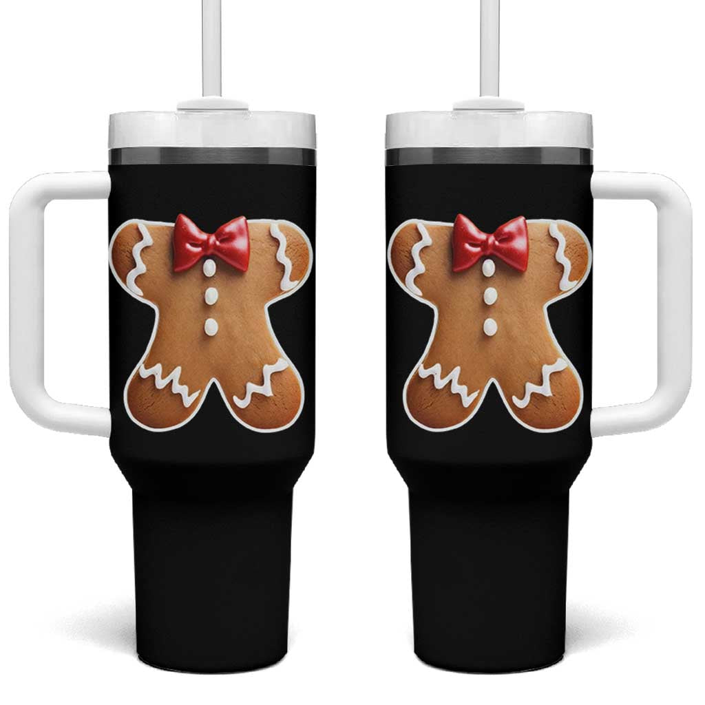 Gingerbread Man Tumbler With Handle Christmas Cookie Costume - Wonder Print Shop