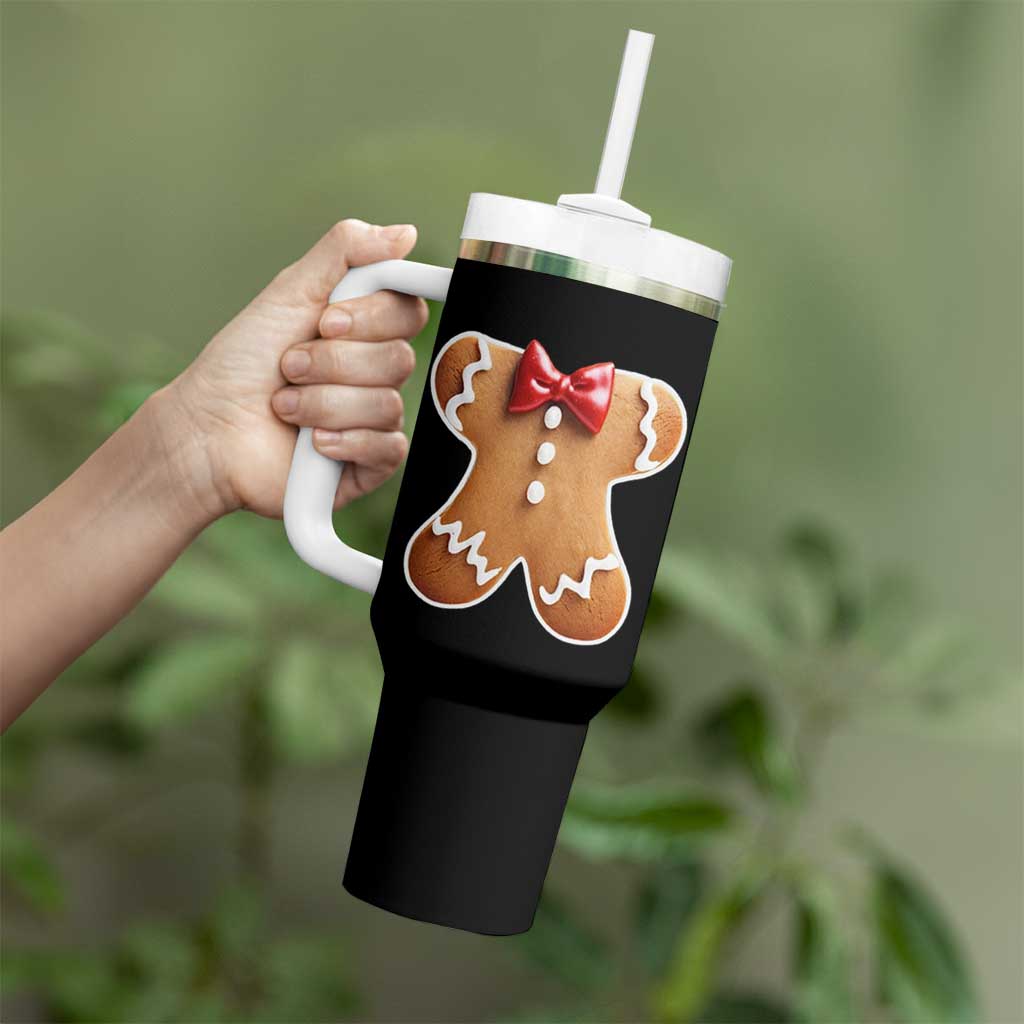 Gingerbread Man Tumbler With Handle Christmas Cookie Costume - Wonder Print Shop