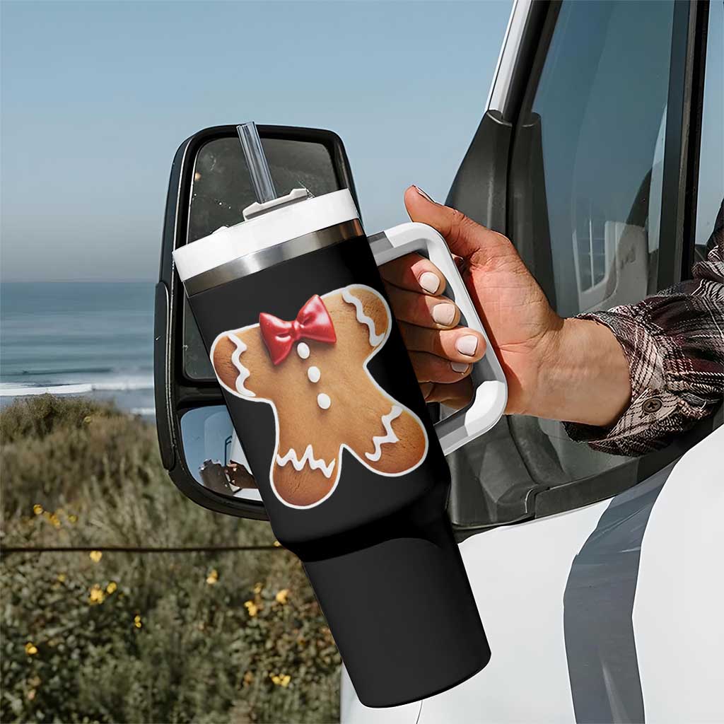 Gingerbread Man Tumbler With Handle Christmas Cookie Costume - Wonder Print Shop