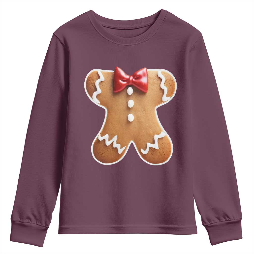 Gingerbread Man Youth Sweatshirt Christmas Cookie Costume - Wonder Print Shop
