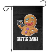 Funny Xmas Gingerbread Man Garden Flag Funny Sexy Cookie Bite Me - Wonder Print Shop