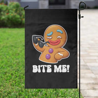 Funny Xmas Gingerbread Man Garden Flag Funny Sexy Cookie Bite Me - Wonder Print Shop
