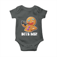Funny Xmas Gingerbread Man Baby Onesie Funny Sexy Cookie Bite Me - Wonder Print Shop