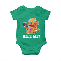 Funny Xmas Gingerbread Man Baby Onesie Funny Sexy Cookie Bite Me - Wonder Print Shop