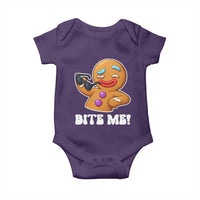 Funny Xmas Gingerbread Man Baby Onesie Funny Sexy Cookie Bite Me - Wonder Print Shop