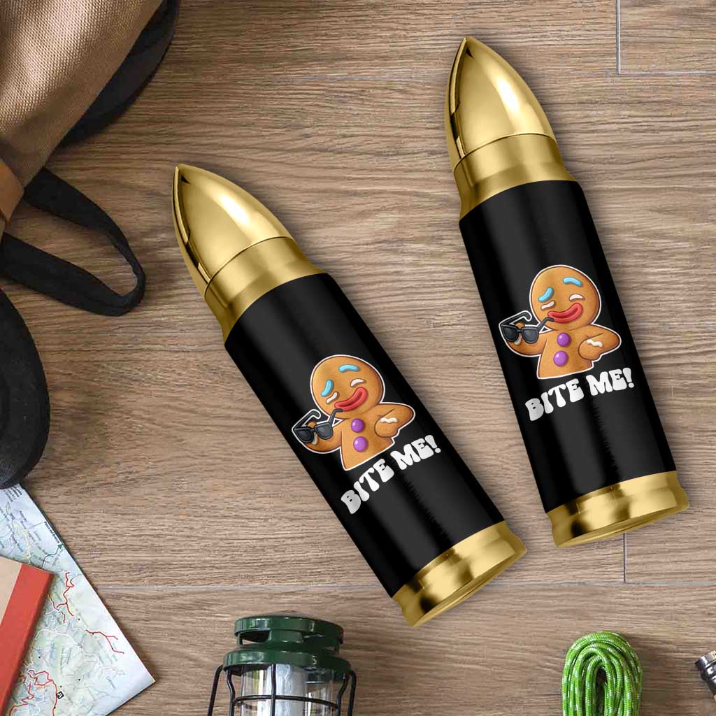Funny Xmas Gingerbread Man Bullet Tumbler Funny Sexy Cookie Bite Me - Wonder Print Shop