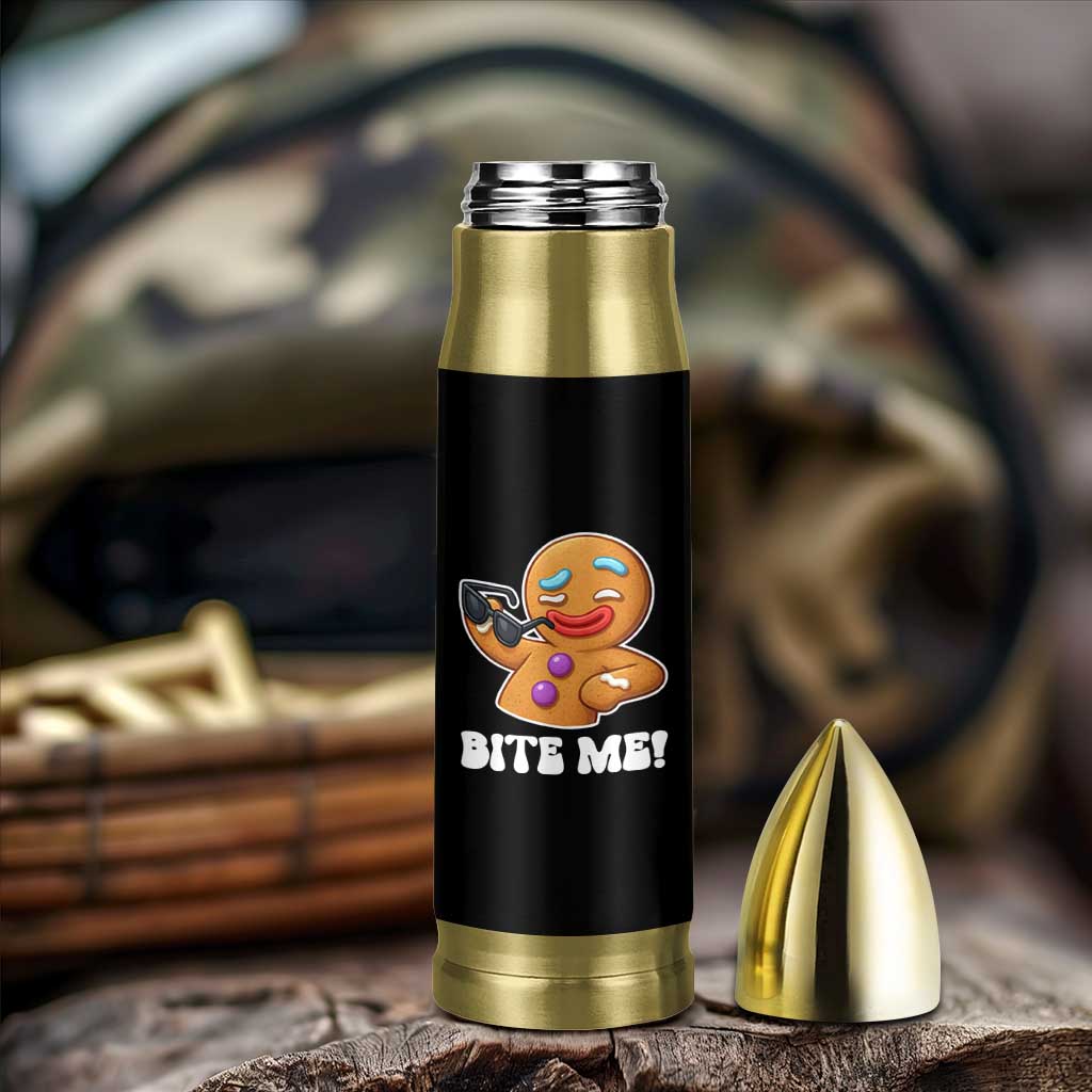 Funny Xmas Gingerbread Man Bullet Tumbler Funny Sexy Cookie Bite Me - Wonder Print Shop