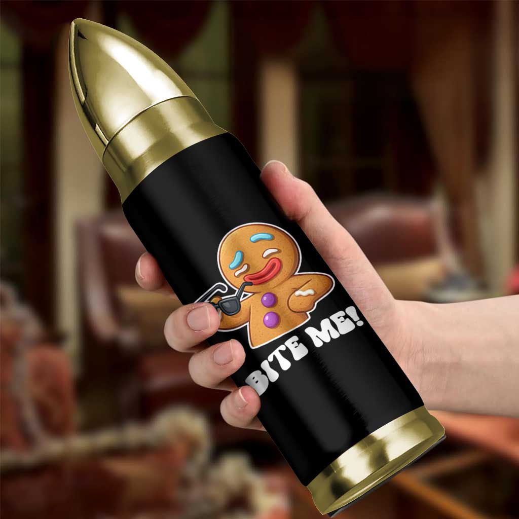 Funny Xmas Gingerbread Man Bullet Tumbler Funny Sexy Cookie Bite Me - Wonder Print Shop