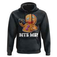 Funny Xmas Gingerbread Man Hoodie Funny Sexy Cookie Bite Me - Wonder Print Shop