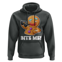 Funny Xmas Gingerbread Man Hoodie Funny Sexy Cookie Bite Me - Wonder Print Shop