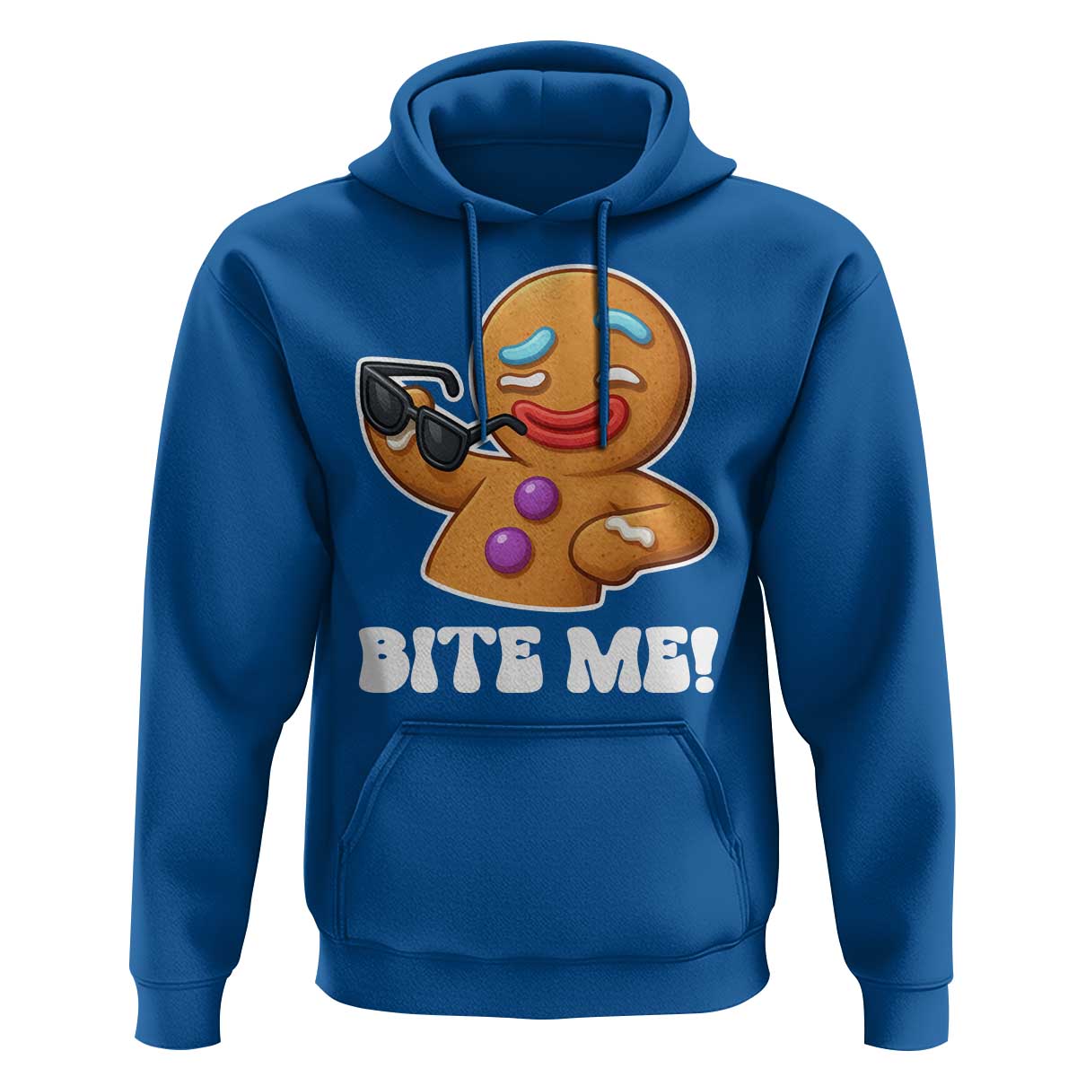 Funny Xmas Gingerbread Man Hoodie Funny Sexy Cookie Bite Me - Wonder Print Shop