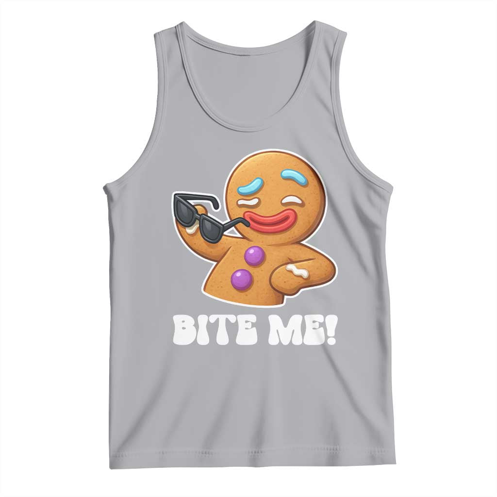 Funny Xmas Gingerbread Man Tank Top Funny Sexy Cookie Bite Me - undefined