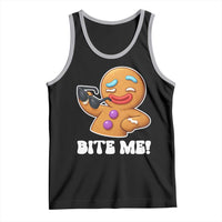 Funny Xmas Gingerbread Man Tank Top Funny Sexy Cookie Bite Me - undefined