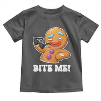 Funny Xmas Gingerbread Man Toddler T Shirt Funny Sexy Cookie Bite Me - Wonder Print Shop