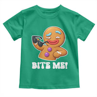 Funny Xmas Gingerbread Man Toddler T Shirt Funny Sexy Cookie Bite Me - Wonder Print Shop