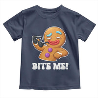 Funny Xmas Gingerbread Man Toddler T Shirt Funny Sexy Cookie Bite Me - Wonder Print Shop
